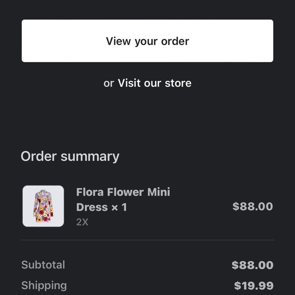 Finesse flora flower mini dress in size 2x - Picture 3 of 5